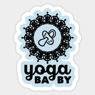 Yoga baby (black) Sticker